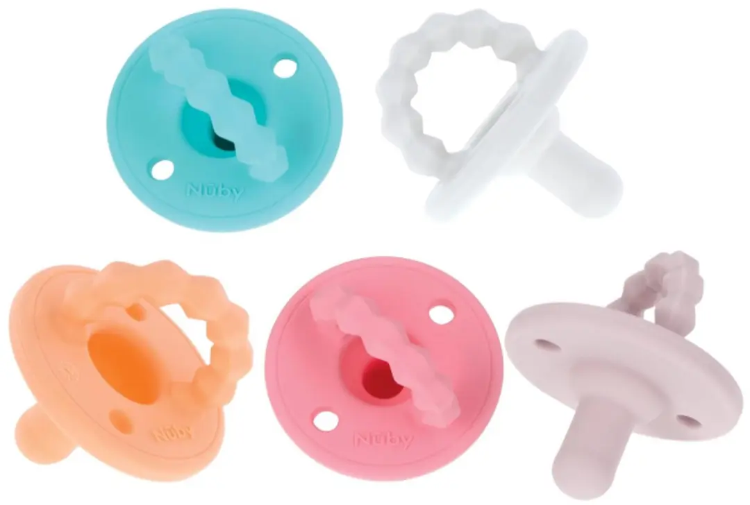 Nuby Silicone Softees Fopspeen & Bijtring