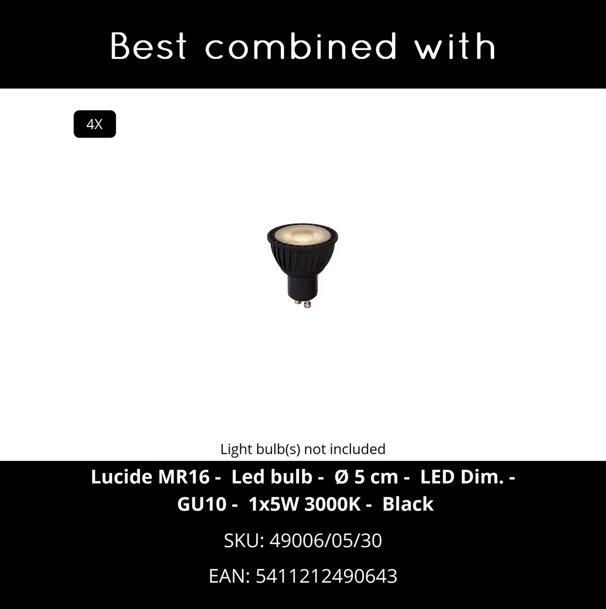 Lucide Tiana Hanglamp 4xGU10 - Taupe