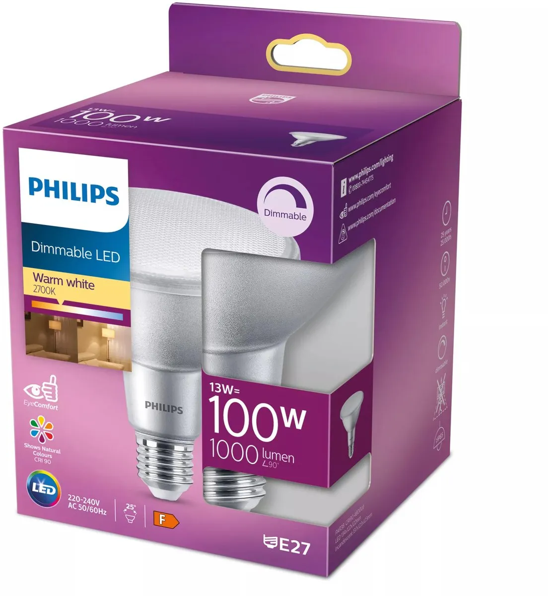 Philips LED PAR 100W E27 Warmwit - 13W