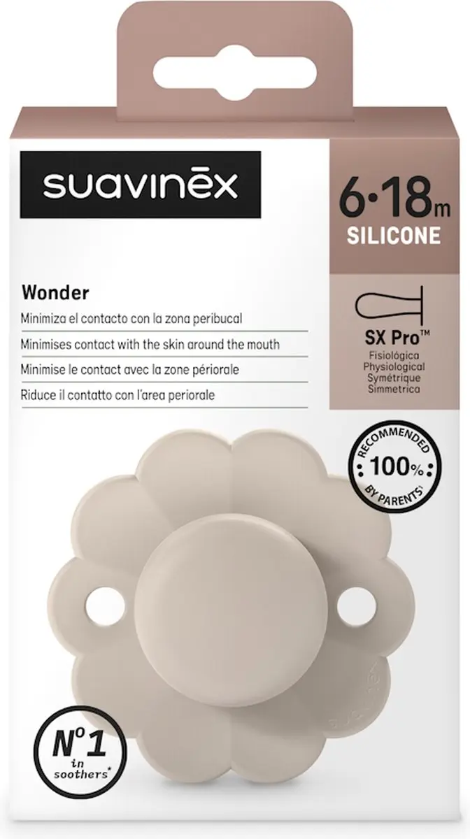 Suavinex Wonder SXSWP2084222 Fopspeen 6-18m Mauve - afbeelding 3 van 5