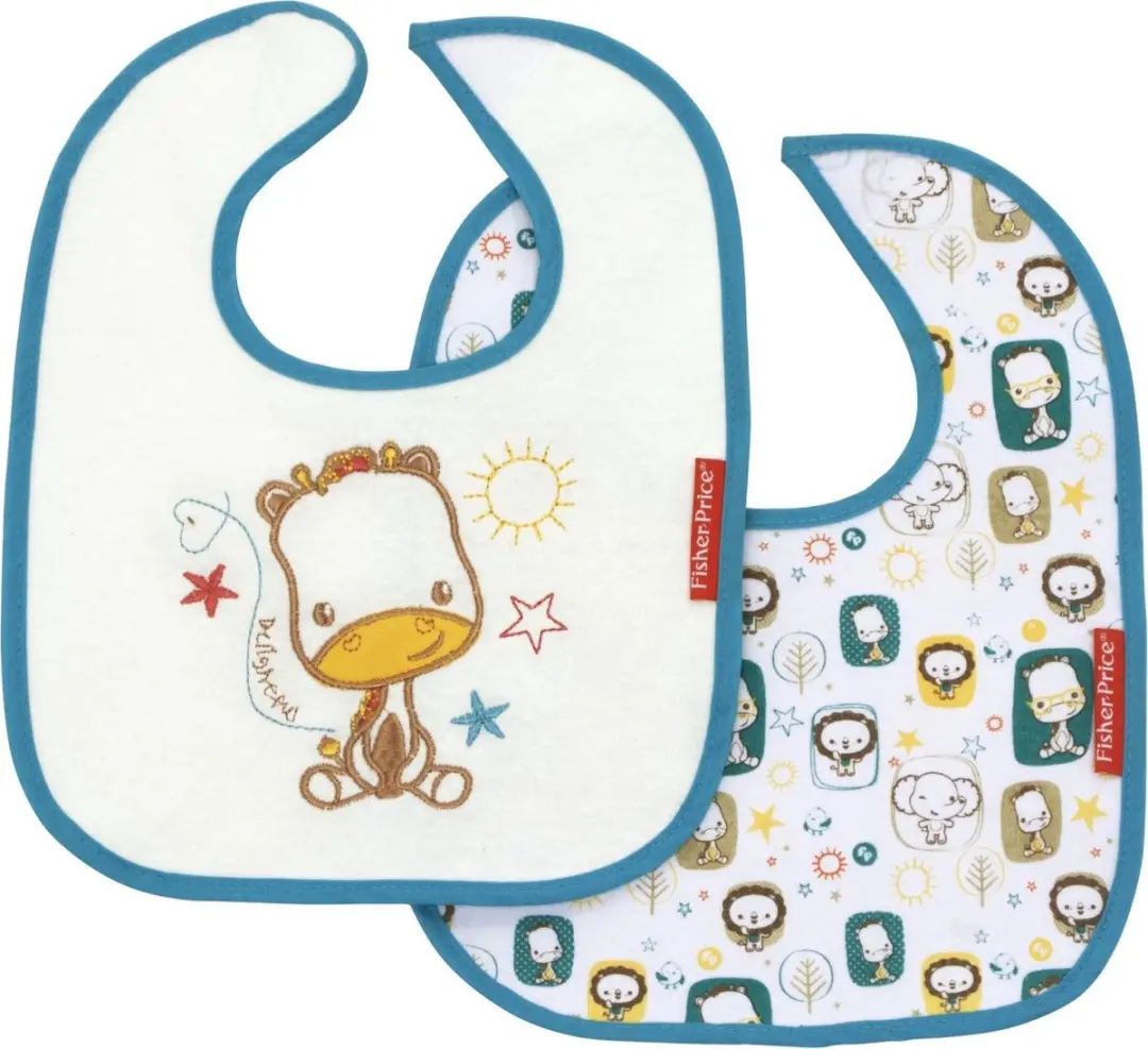 Fisher-price Slabbetjes Giraffe 22 X 28 Cm Junior Wit 2 Stuks