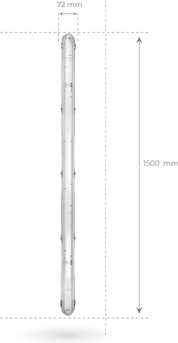 Ledvion LED TL Armatuur 150cm - Grijs - IP65