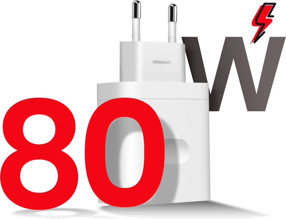 OnePlus Originele Power Adapter 80W - USB-C - Wit - afbeelding 6 van 6