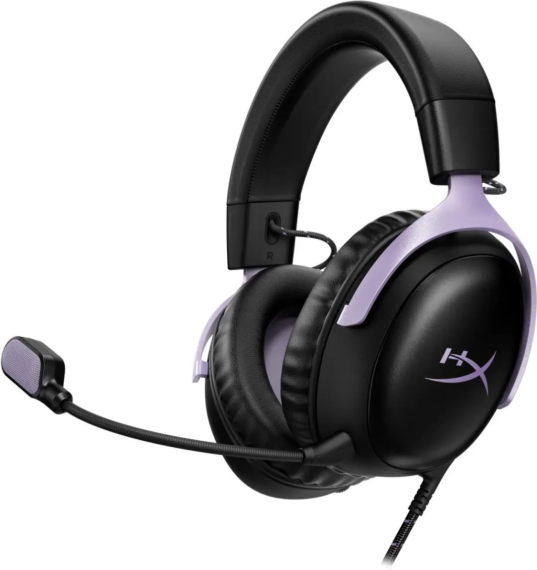 HyperX Cloud III DF7F0AA Game Headset - Zwart/Lavendel - afbeelding 4 van 6