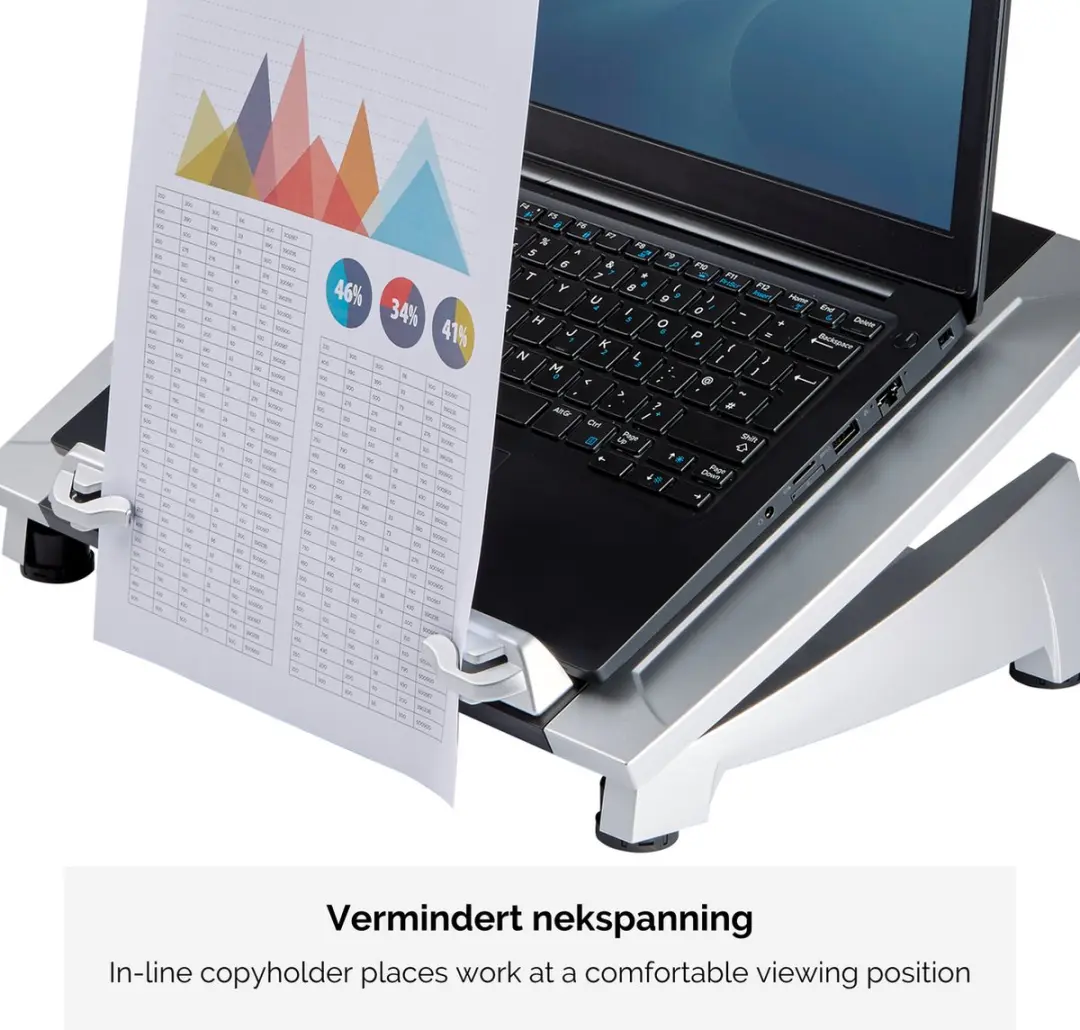 Fellowes Office Suites Laptopstandaard 418202 - 10-17" - Zwart/grijs - afbeelding 5 van 6
