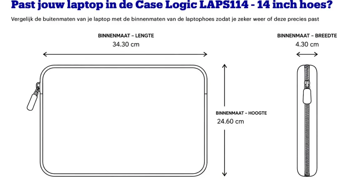 Case Logic LAPS114 Laptophouder - 14" - Bruin - afbeelding 2 van 6