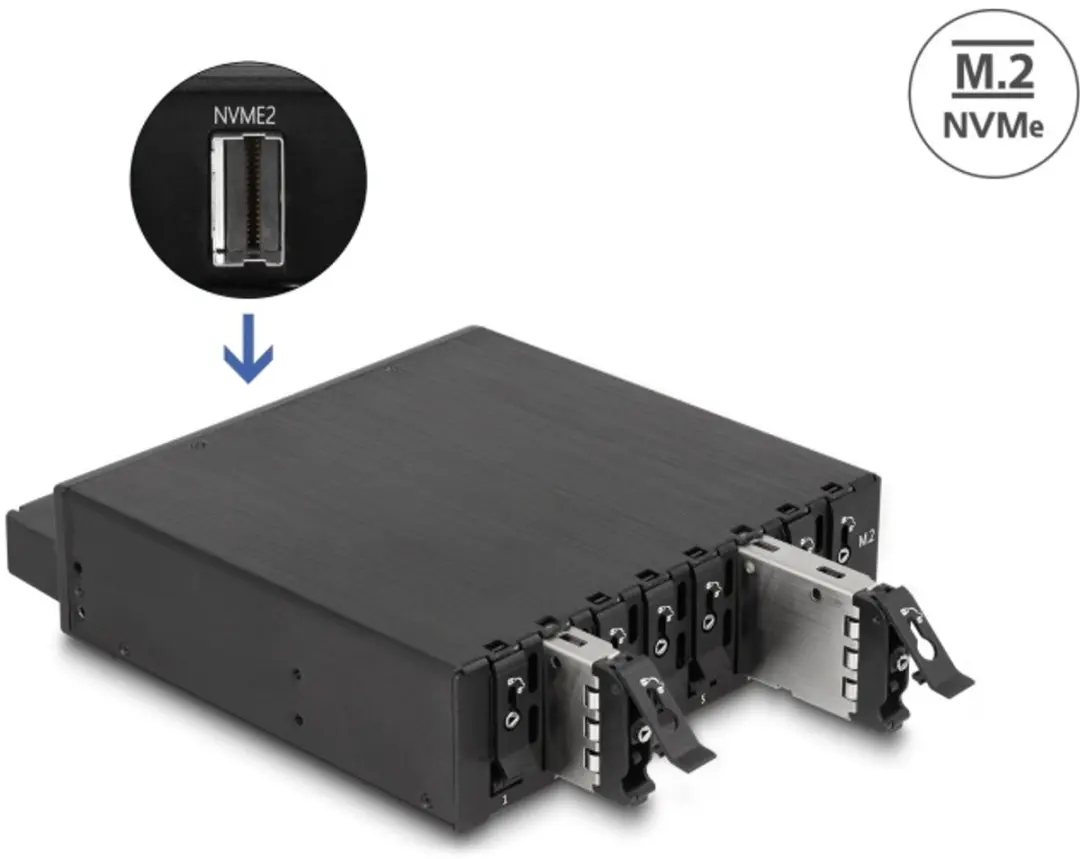 Delock 47129 Verwijderbaar Rek 8x M.2 NVMe SSD