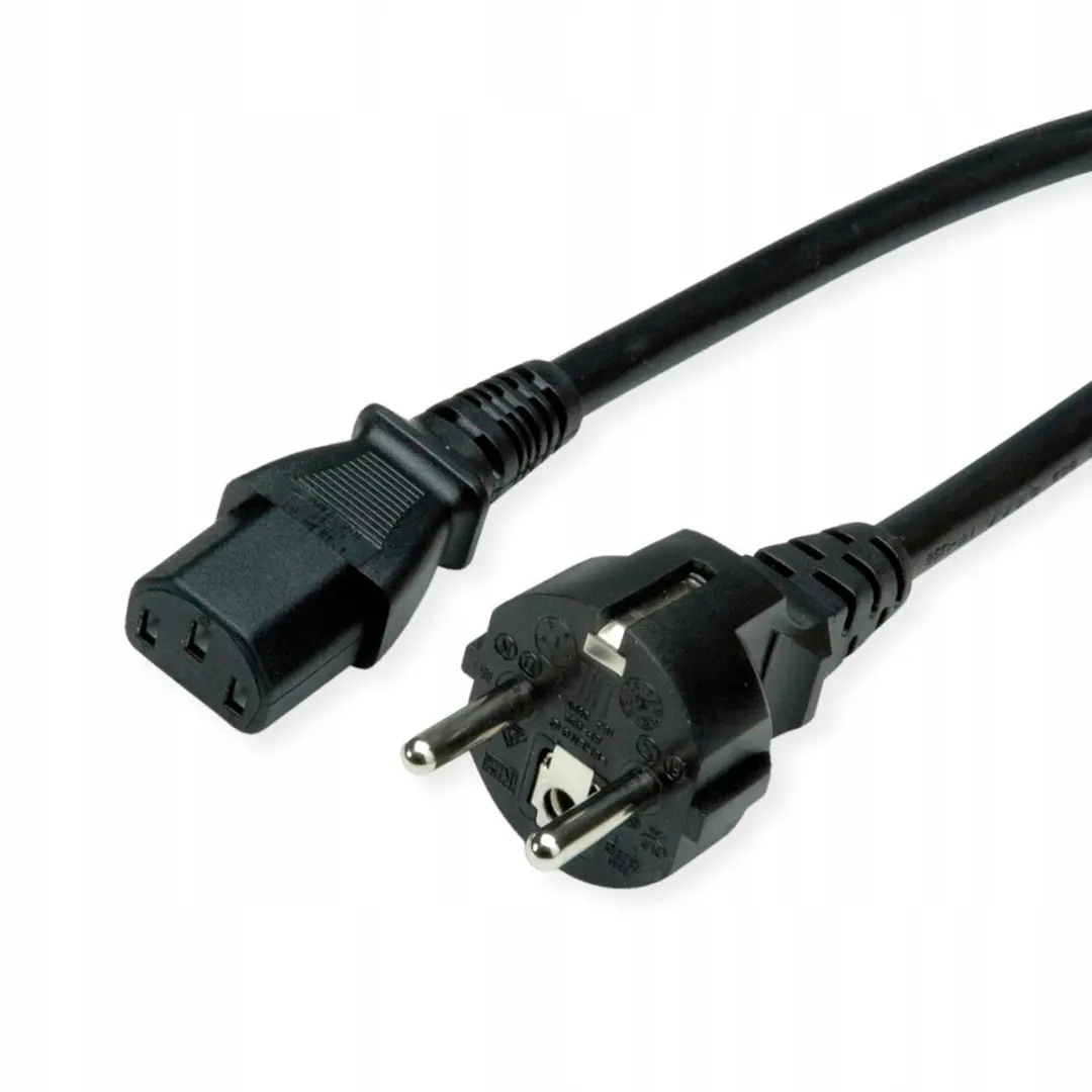 Value Stroomkabel IEC C13 0,6m Zwart