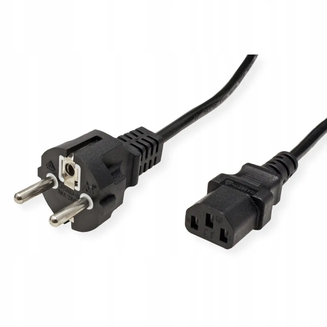 Value Stroomkabel IEC C13 0,6m Zwart - afbeelding 2 van 4