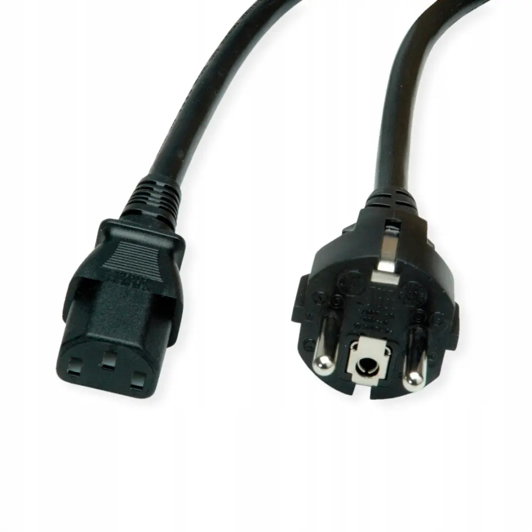 Value Stroomkabel IEC C13 0,6m Zwart - afbeelding 3 van 4