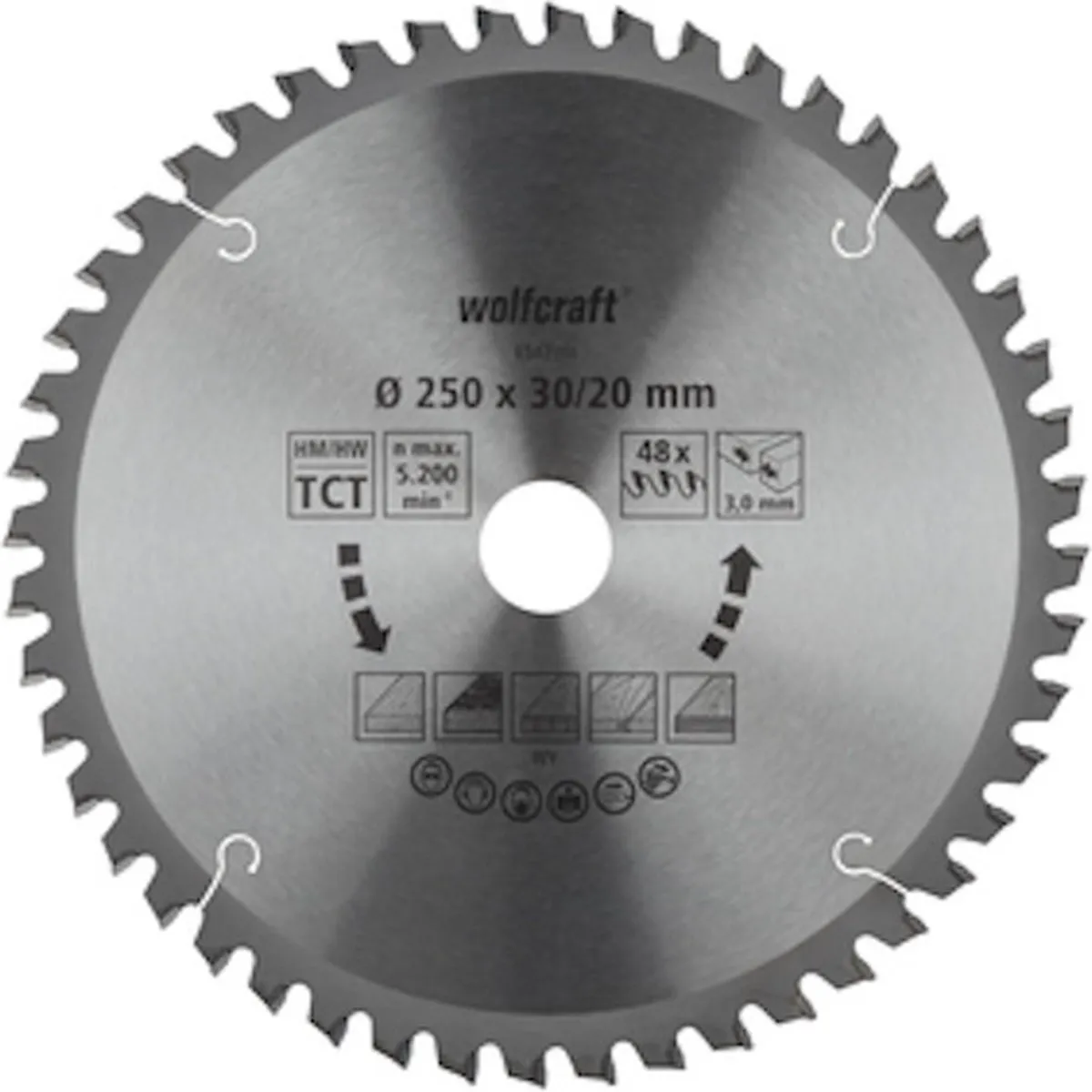 Wolfcraft Kap- en Verstekzaagblad HM 6553000