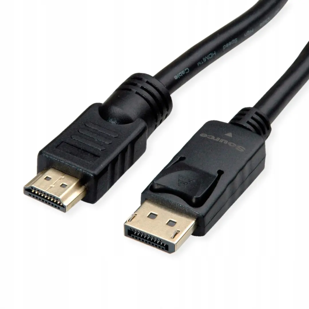 ROLINE DisplayPort Kabel DP naar UHDTV, 10m, Zwart