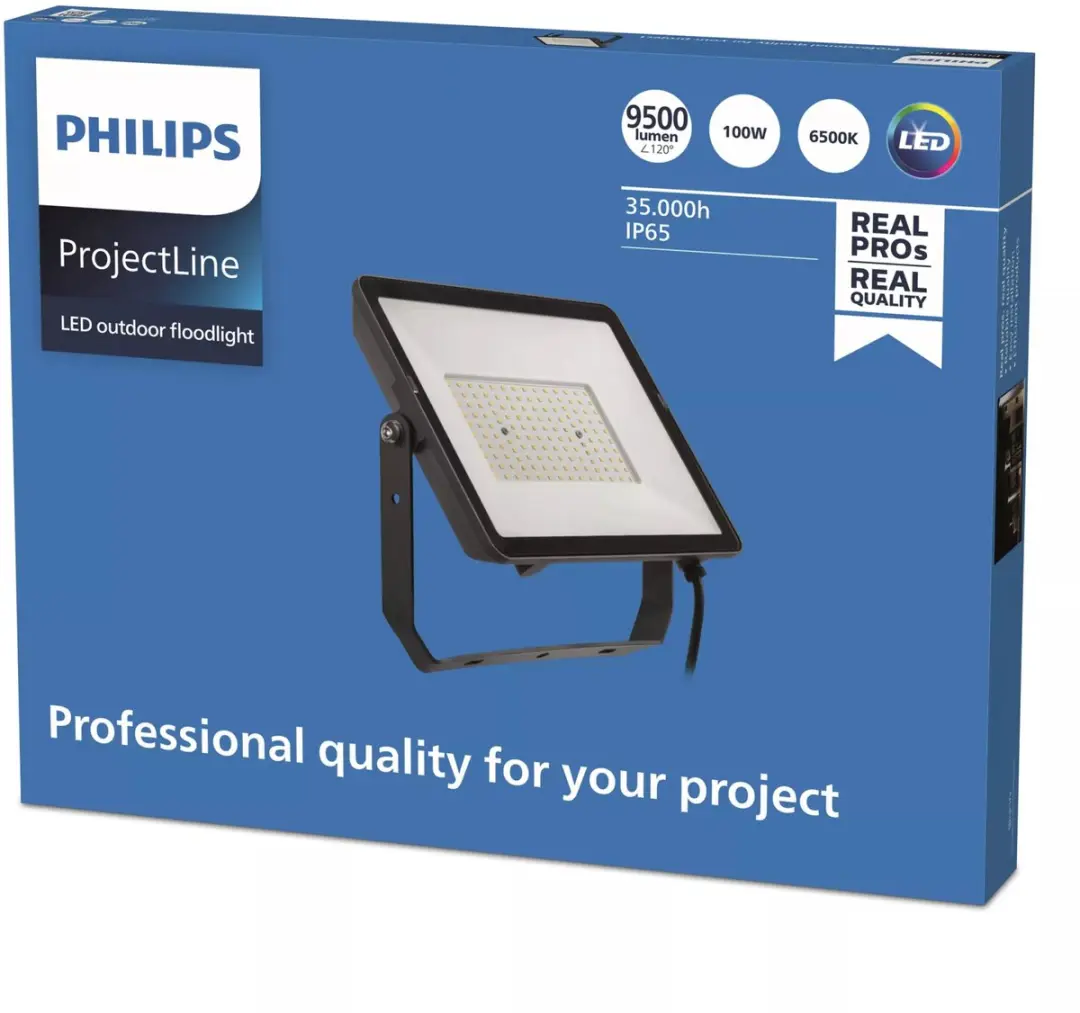 Philips ProjectLine LED-schijnwerper 100W Koudwit - Zwart - afbeelding 4 van 6