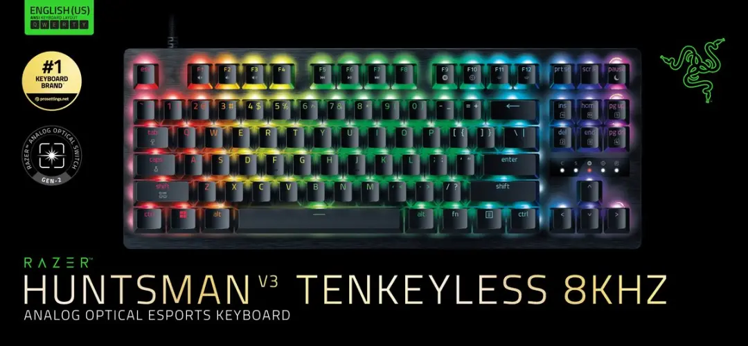 Razer Huntsman V3 Tenkeyless Optische Toetsenbord - Zwart - afbeelding 5 van 6