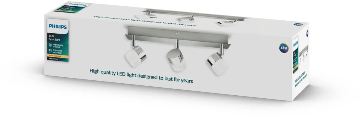 Philips Float Opbouwspot 3x5W - Chroom - afbeelding 6 van 6