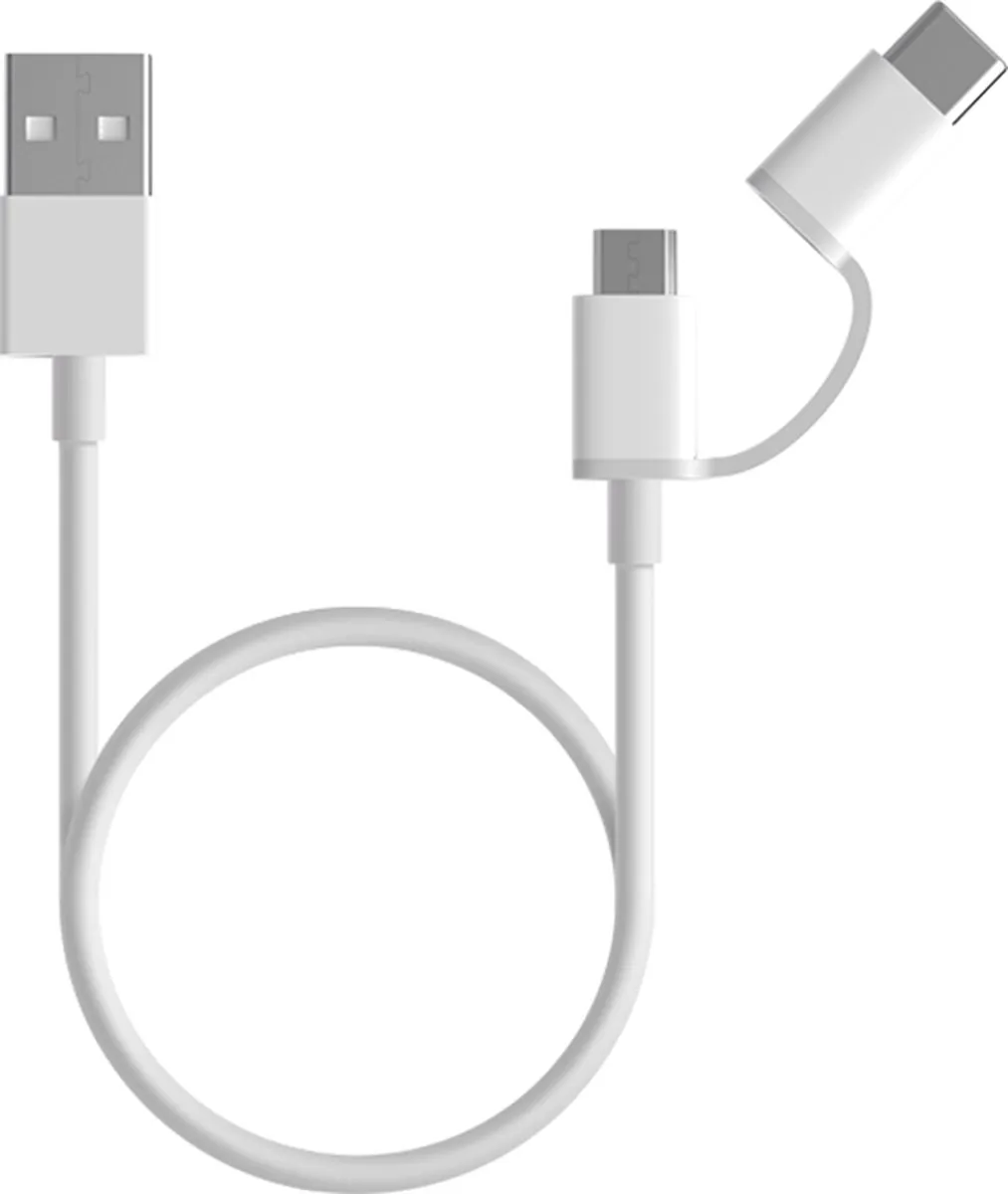 Xiaomi Mi 2-in-1 USB-C Kabel 30cm - Wit