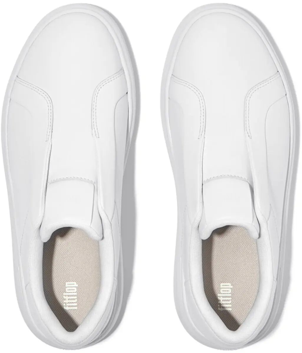 FitFlop Rtg Leather Laceless Sneakers WIT