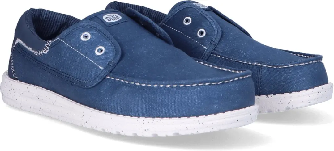 HEYDUDE Wally Cru Stretch Canvas Loafers - Blauw - afbeelding 6 van 6