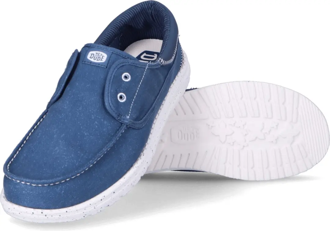 HEYDUDE Wally Cru Stretch Canvas Loafers - Blauw - afbeelding 5 van 6