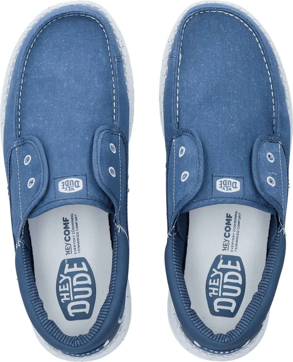 HEYDUDE Wally Cru Stretch Canvas Loafers - Blauw - afbeelding 2 van 6