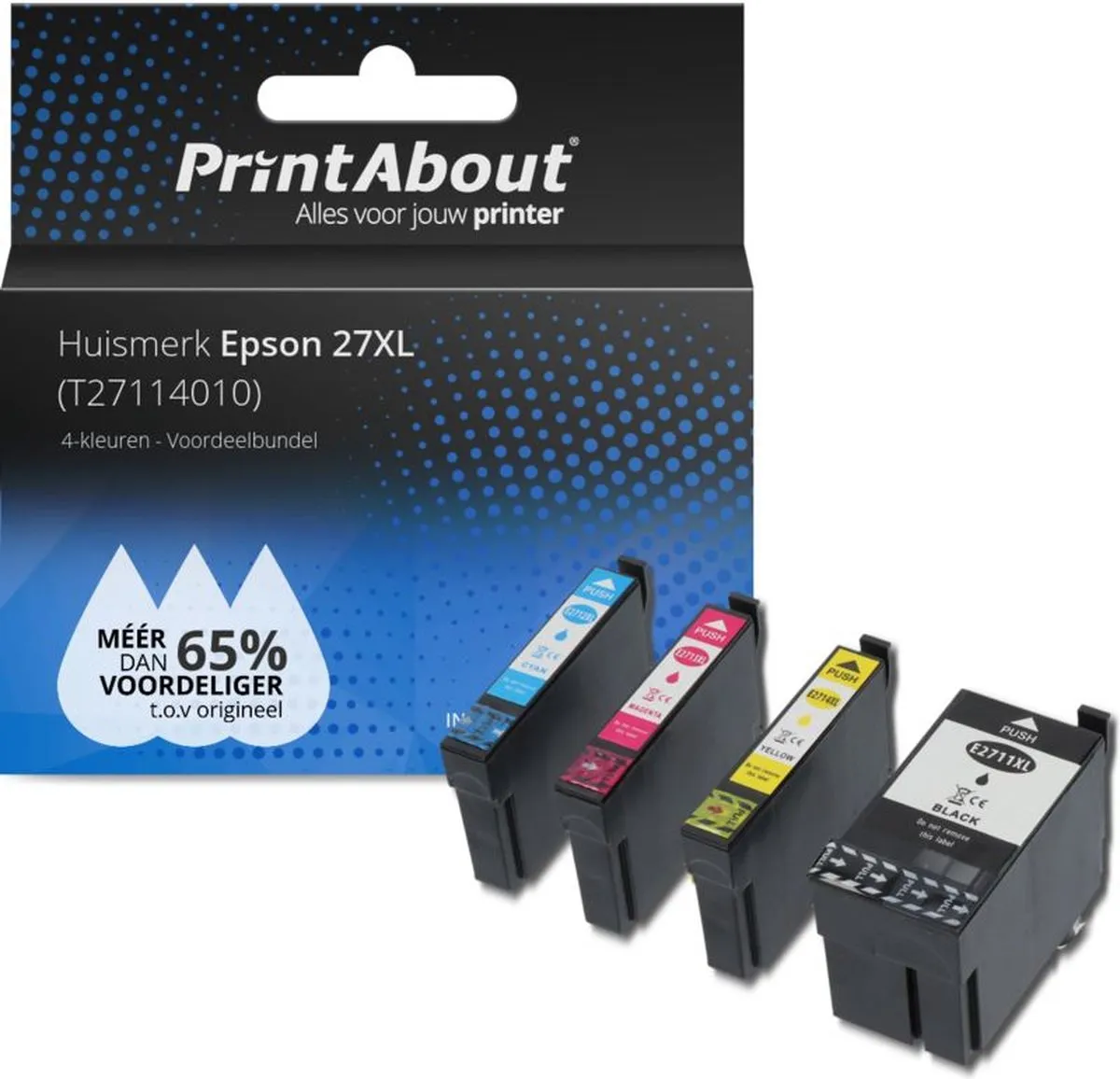 PrintAbout Inktcartridge T27114010-PA2 4-Kleuren