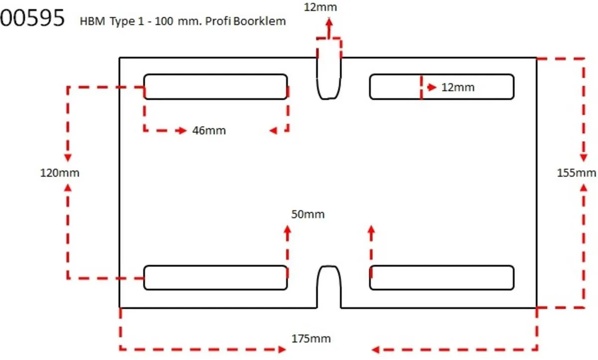 HBM Type 1 Profi Boorklem 100mm
