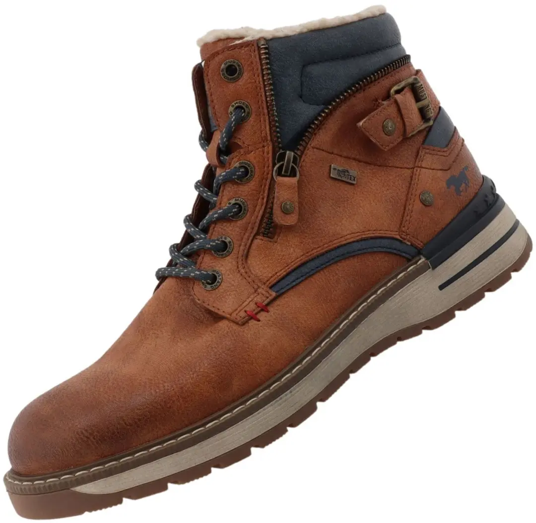 Mustang herenlaarzen met voering, bruin 15M0011002-cognac