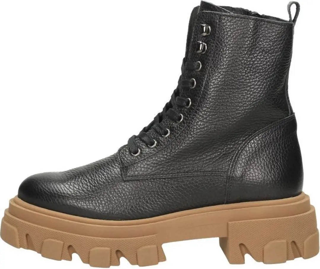 PS Poelman Dames veterschoenen Veterschoenen Hoog - zwart - Maat 38 - afbeelding 2 van 6