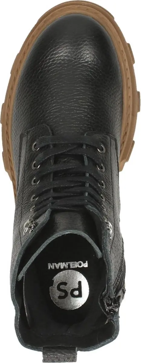 PS Poelman Dames veterschoenen Veterschoenen Hoog - zwart - Maat 38 - afbeelding 4 van 6