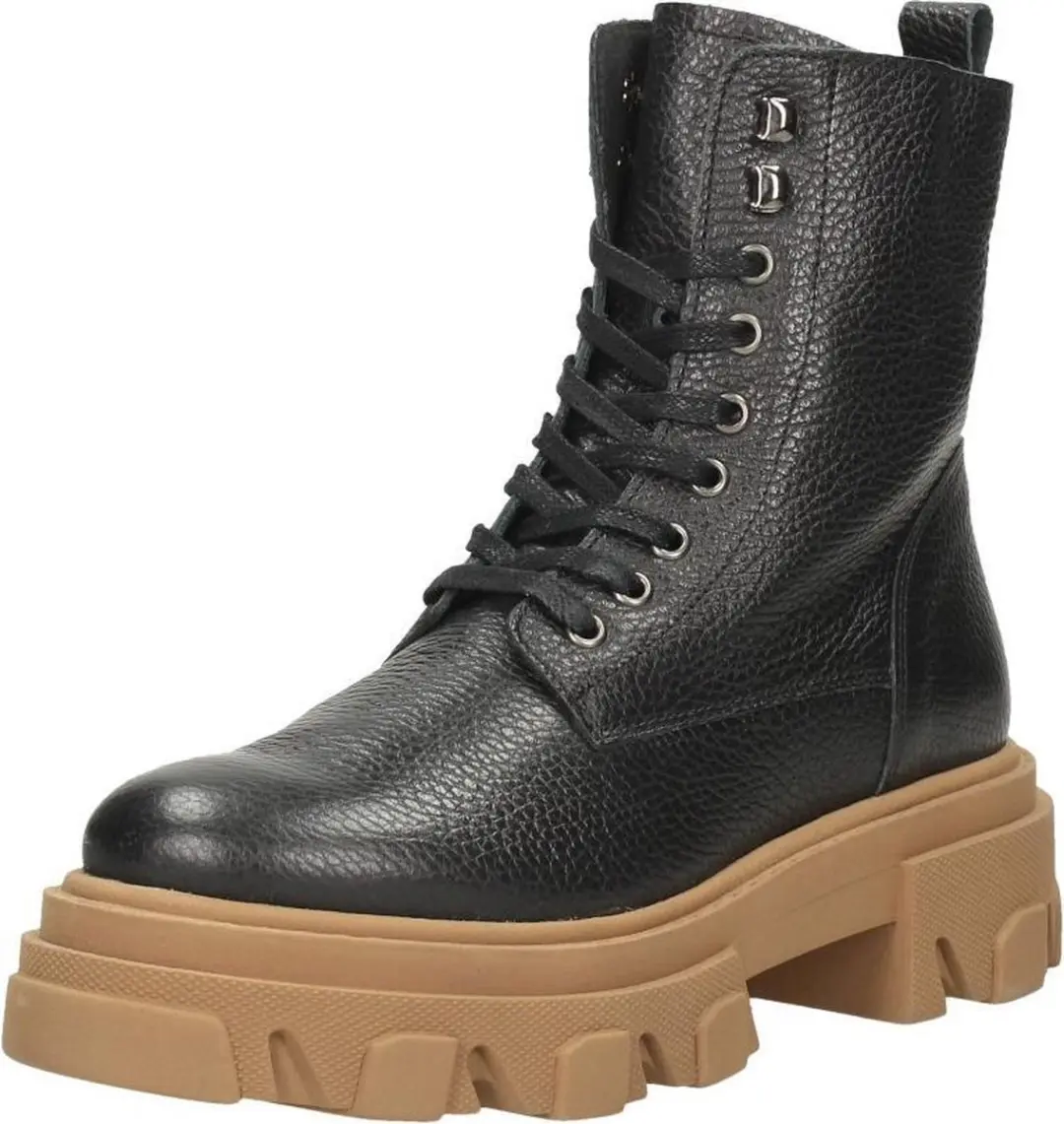 PS Poelman Dames veterschoenen Veterschoenen Hoog - zwart - Maat 38 - afbeelding 3 van 6