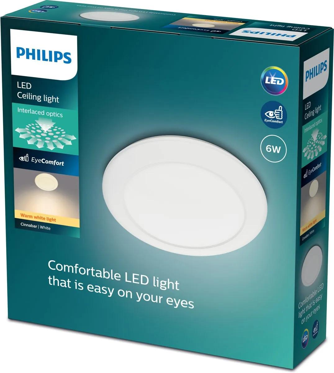 Philips Cinnabar Plafondlamp 25cm - 4x Warmwit 2700K