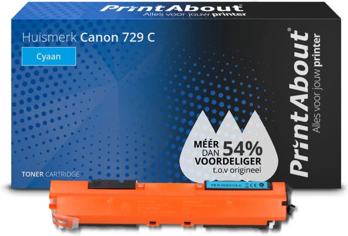 PrintAbout 729 C-PA Toner Cyaan - 1.250 Pagina's