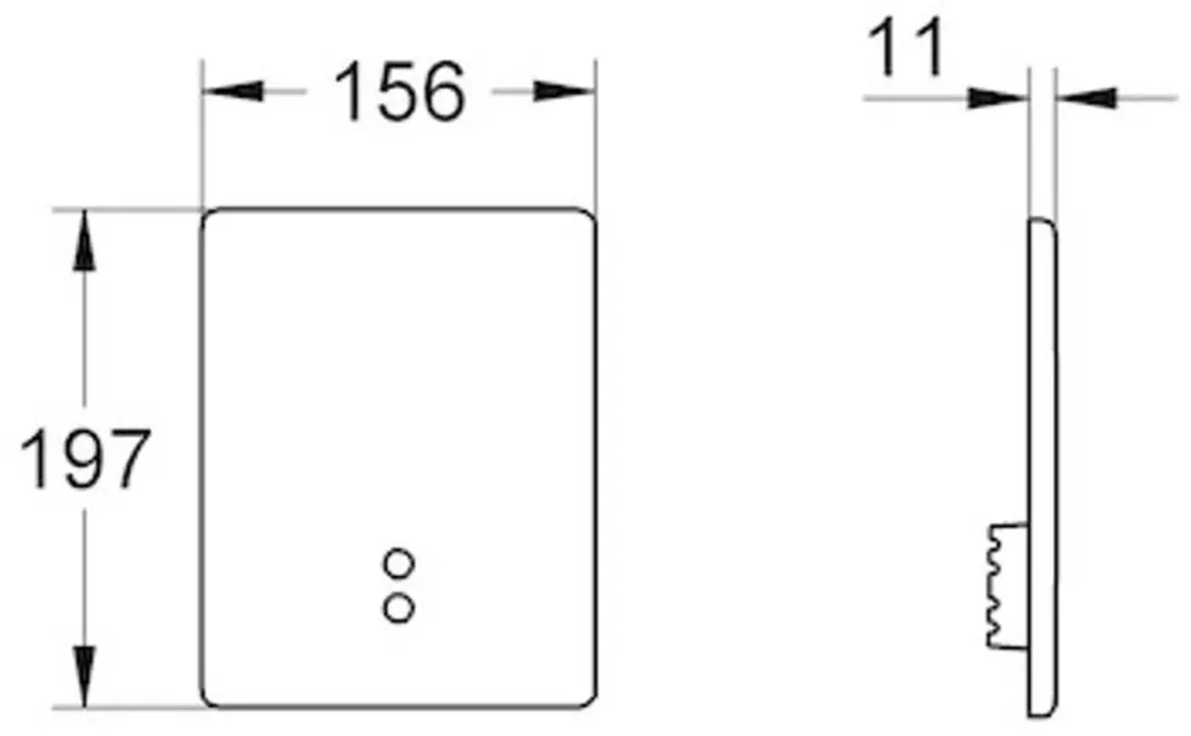 GROHE Frontplaat Tectron Skate 42191 chroom, 42191000