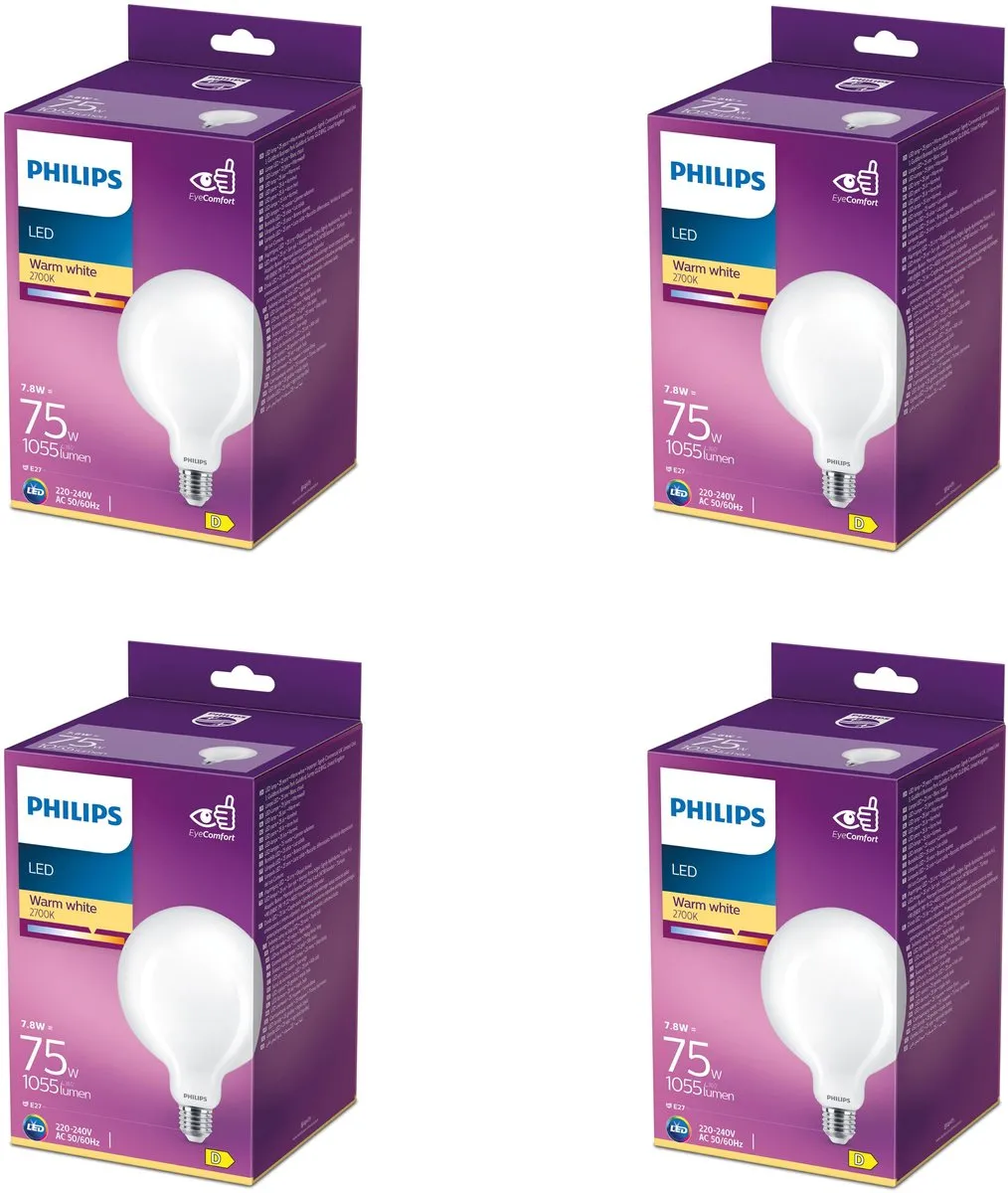 Philips LED E27 Mat LEDlamp 7.8W Warmwit