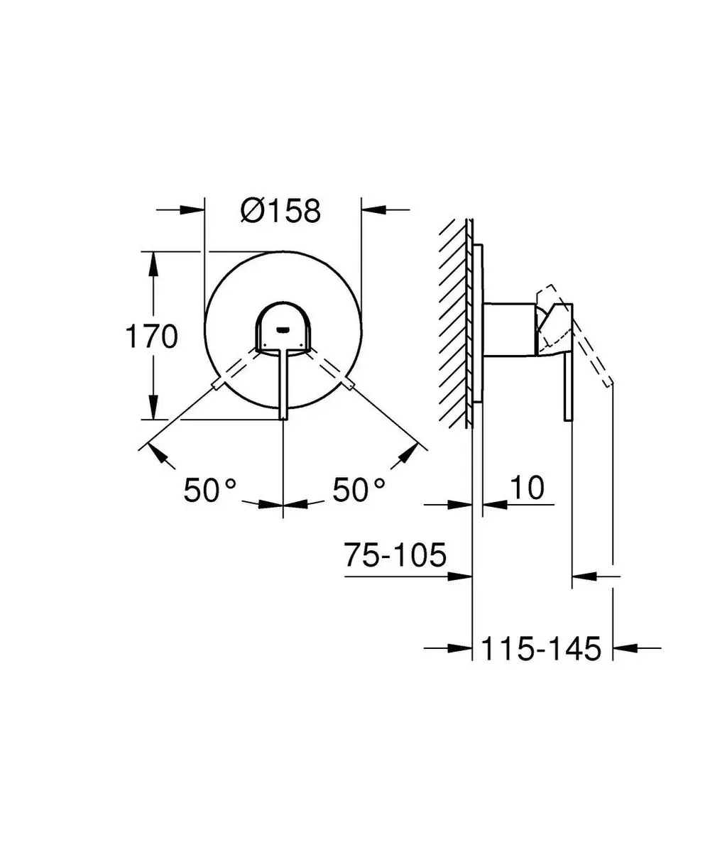 GROHE Plus Douchemengkraan 24059003 - Chroom - afbeelding 3 van 6