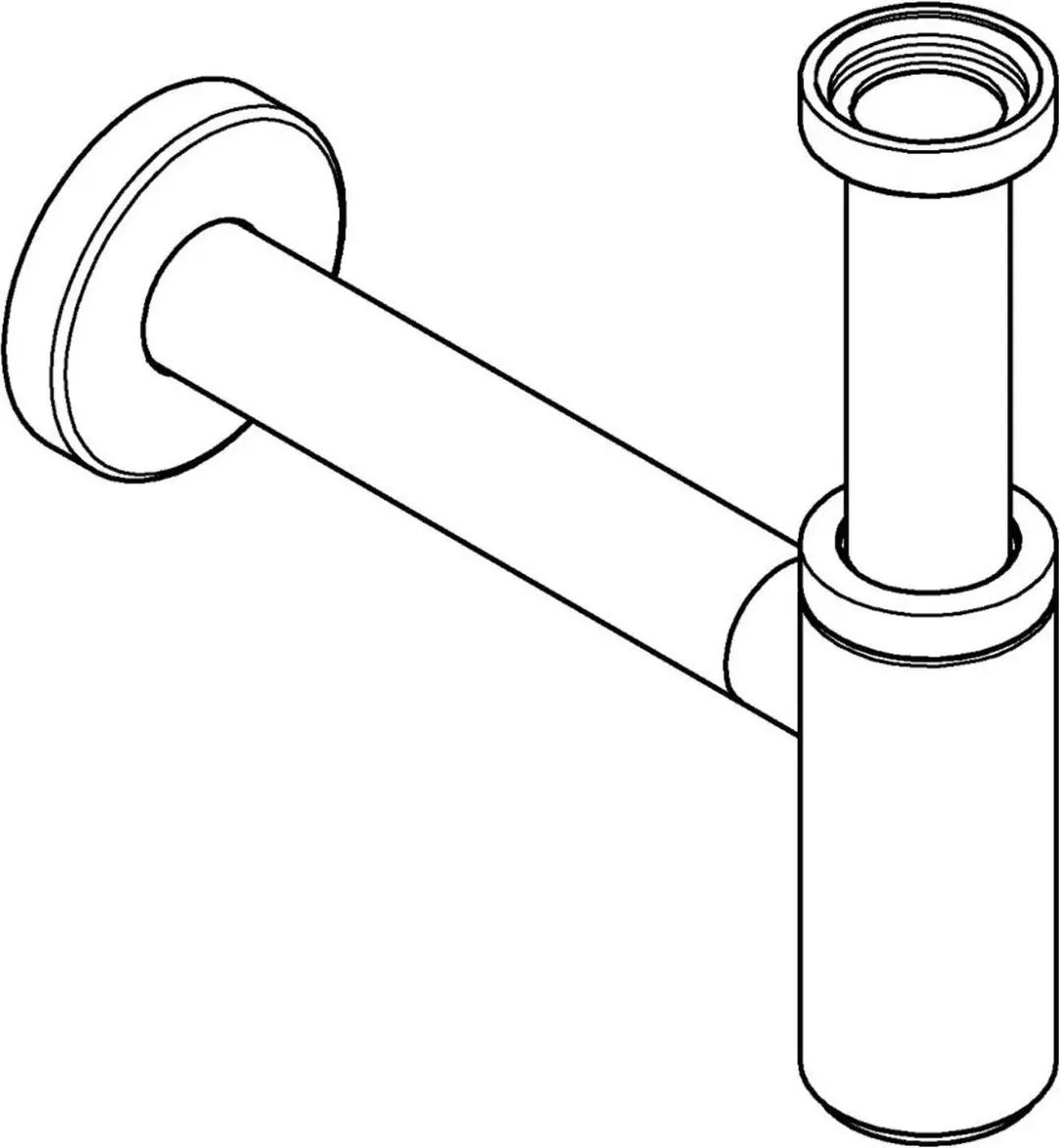 Grohe Sifon 1 1/4" Phantom Black - afbeelding 4 van 5
