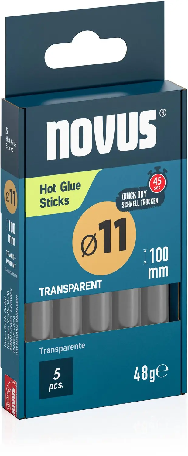 Novus Lijmpatronen 11 mm transparant