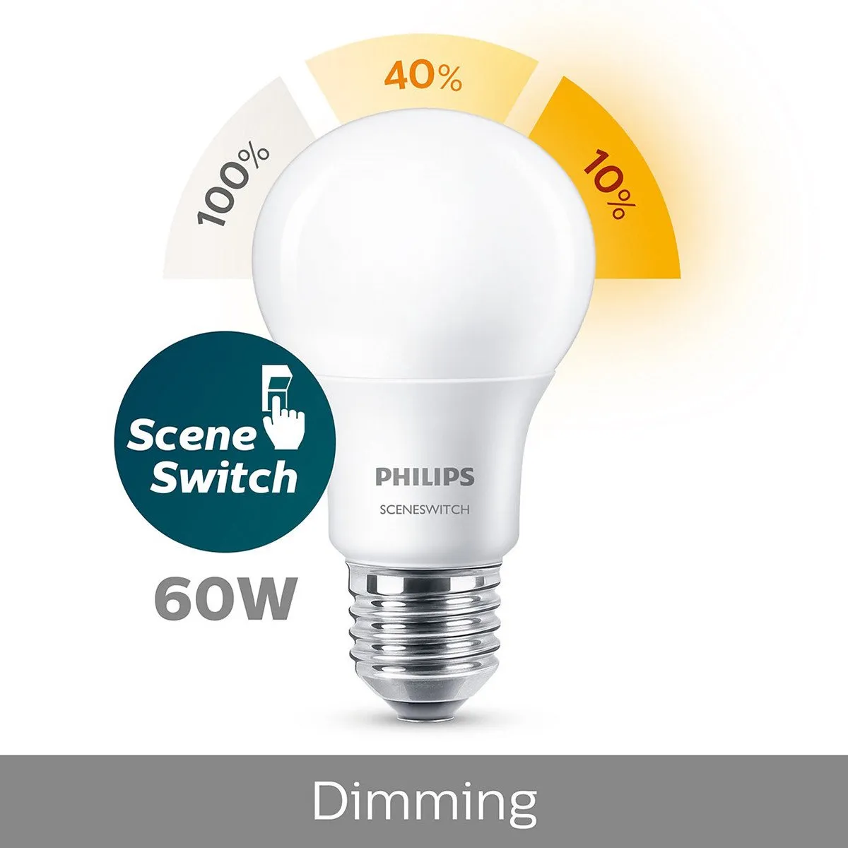 Philips LED Lamp SceneSwitch E27 7.5W - Mat - Warmwit