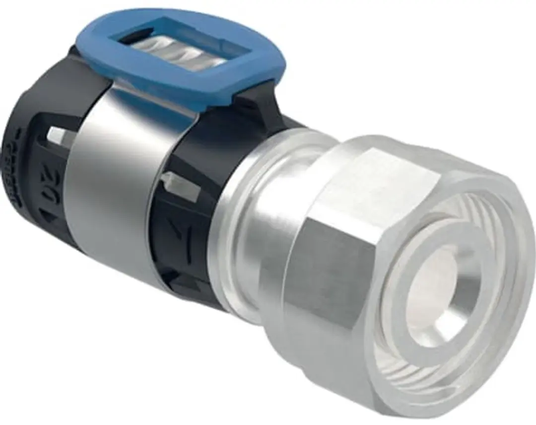 Geberit FlowFit aansluiting voor Euroconus, met wartelmoer, DN 15/20, 619.261.22