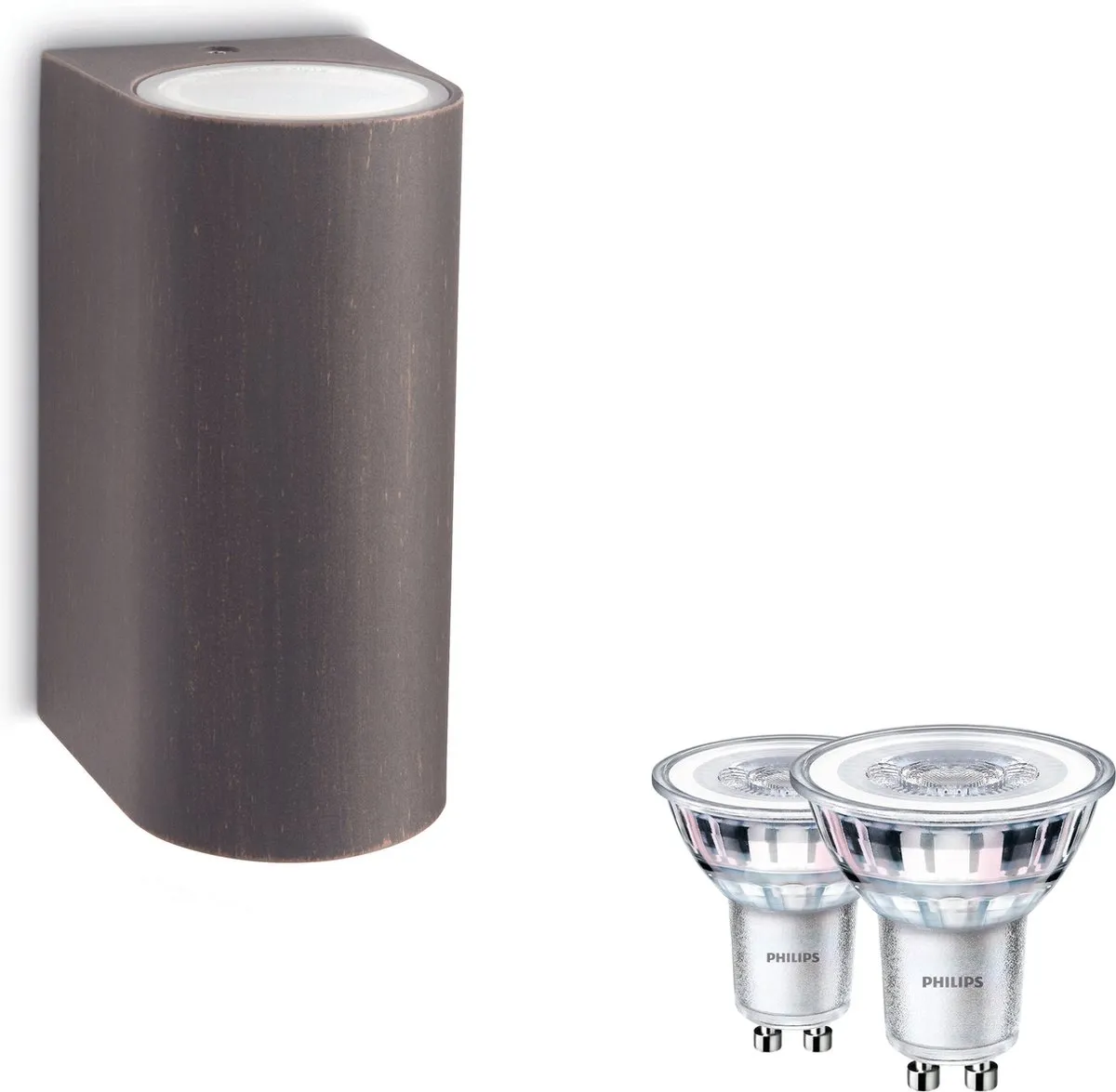 Philips Nightingale Wandlamp Roestbruin GU10