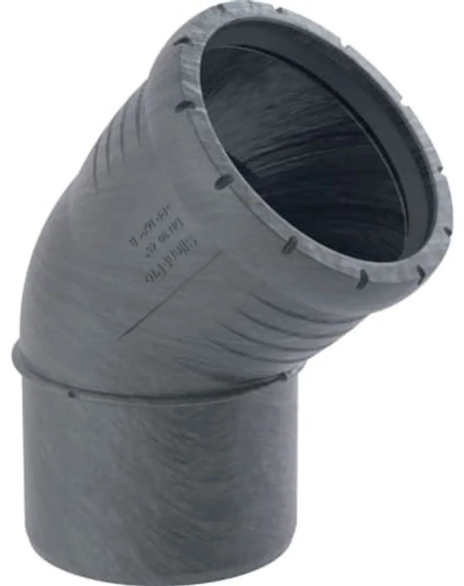 Geberit Silent-Pro bocht, DN 150, dø 160 mm, 393.722.14.1