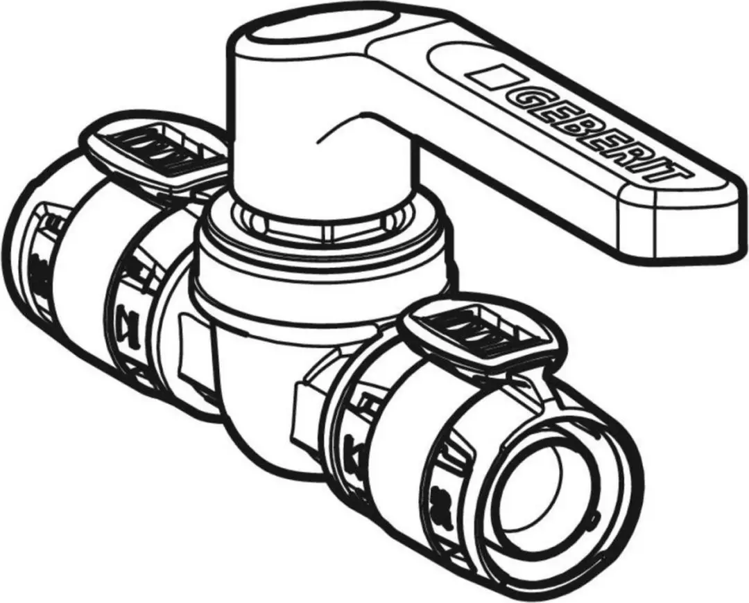 Geberit FlowFit Kogelkraan 16mm - DN12 - afbeelding 2 van 3