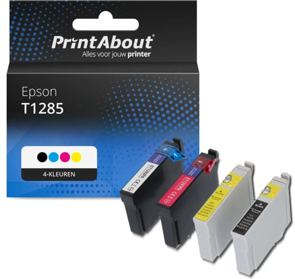 PrintAbout T1285-PA2 Inktcartridge 4 Kleuren