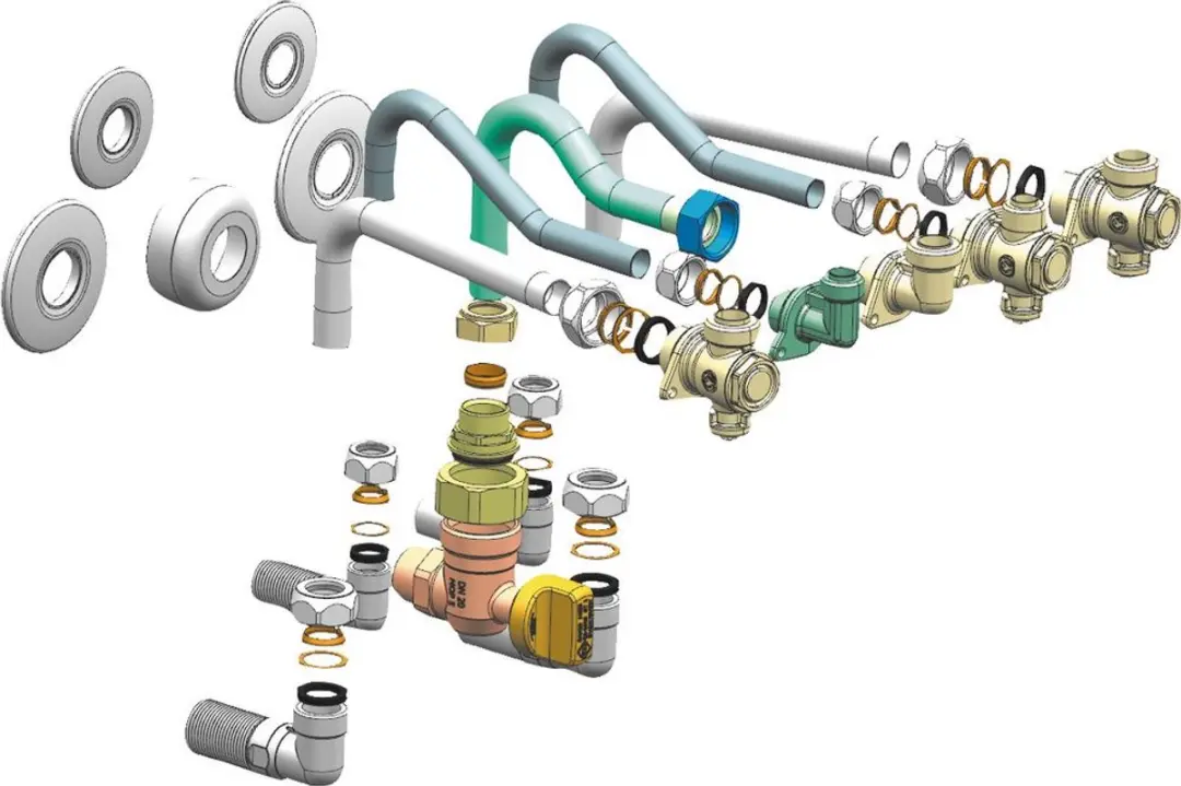Bosch Installatie toebehoren HW-Set-BCR-1 Aansluitset voor inbouwmontage, 773690