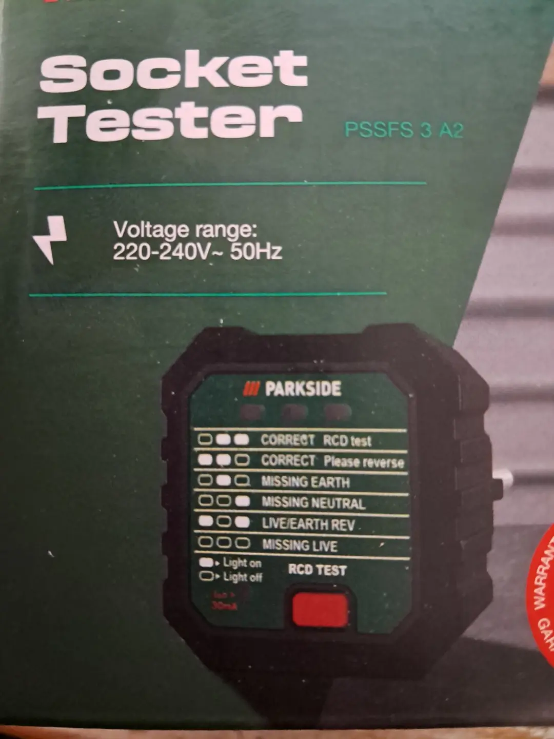 Parkside Stopcontacttester PSSFS 3 A2