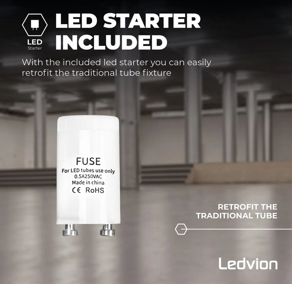 Ledvion 10x LED TL-buis 150cm 15W 4000K Mat - 2400L - afbeelding 6 van 6
