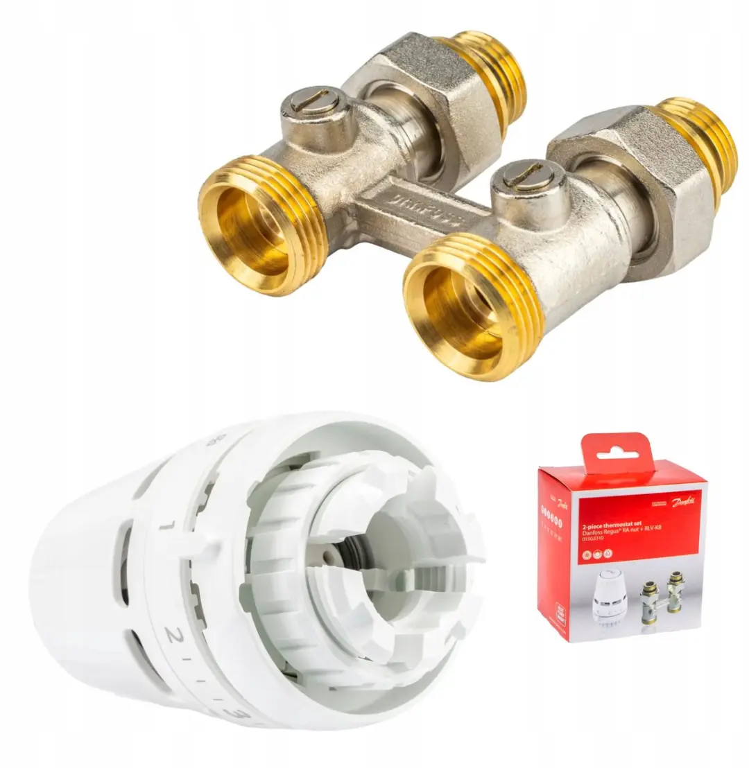 Danfoss Thermostaatset 1/2" Rechts Klep + Kop