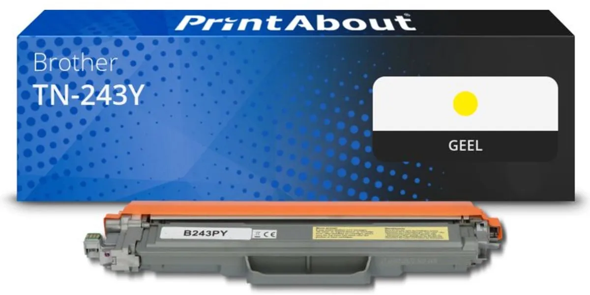 PrintAbout TN-243Y Toner Geel - 1.300 pagina's
