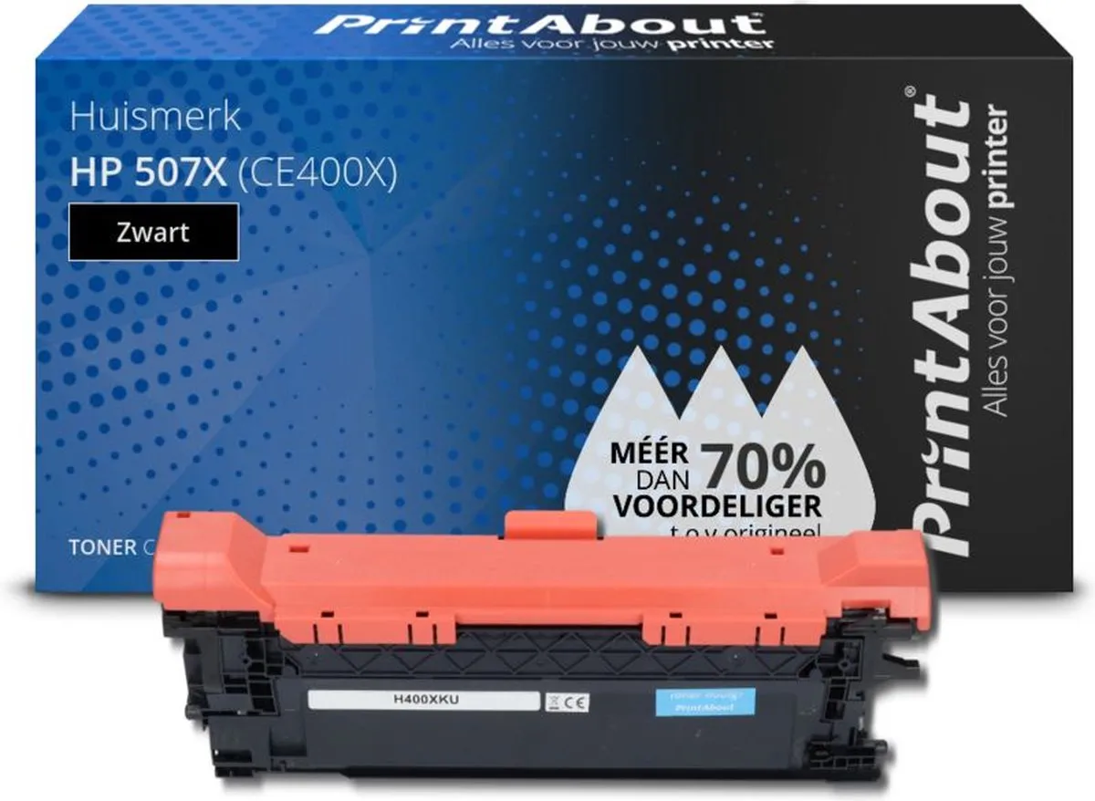 PrintAbout HP 507X Toner Zwart CE400X-PA - 12.000 pagina's