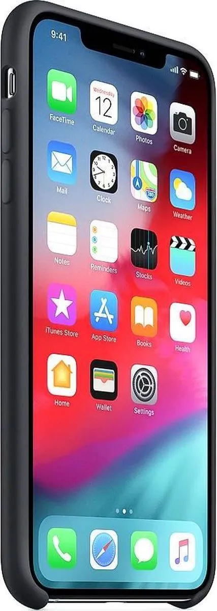 Apple Siliconen Back Cover iPhone XS Max MRWE2ZM/A - Zwart